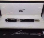 Buy Copy Mont Blanc Pen Daniel Defoe Silver Clip Black Resin Rollerball Pen